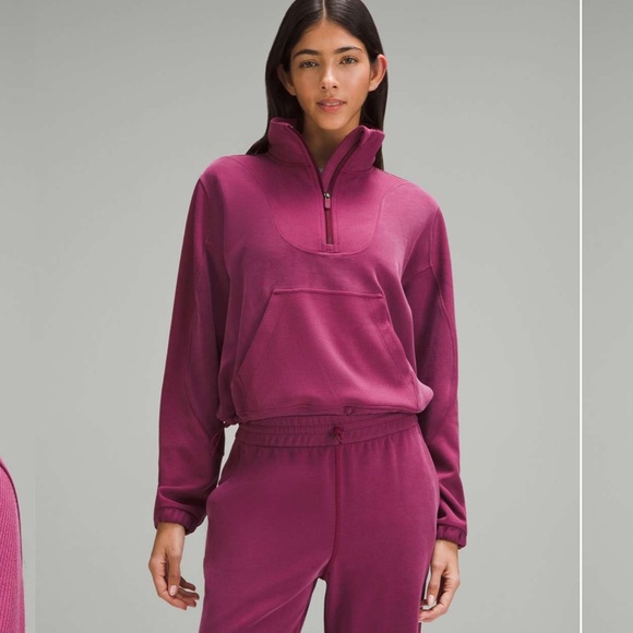 lululemon athletica Tops - Lululemon Brushed Softstreme Ribbed Half Zip Deep Luxe Size 0 (XS) Buttery Soft